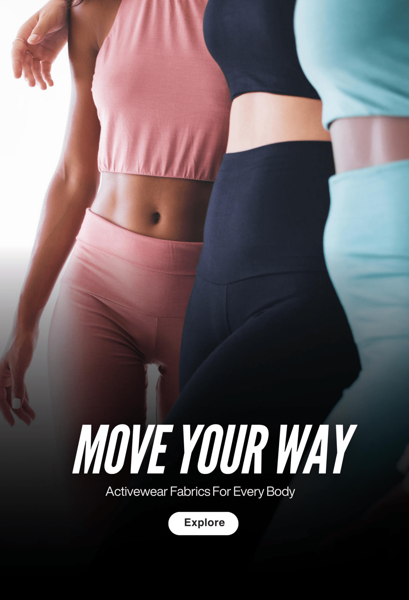 Move Your Way Activewear Fabrics Mobile Banner
