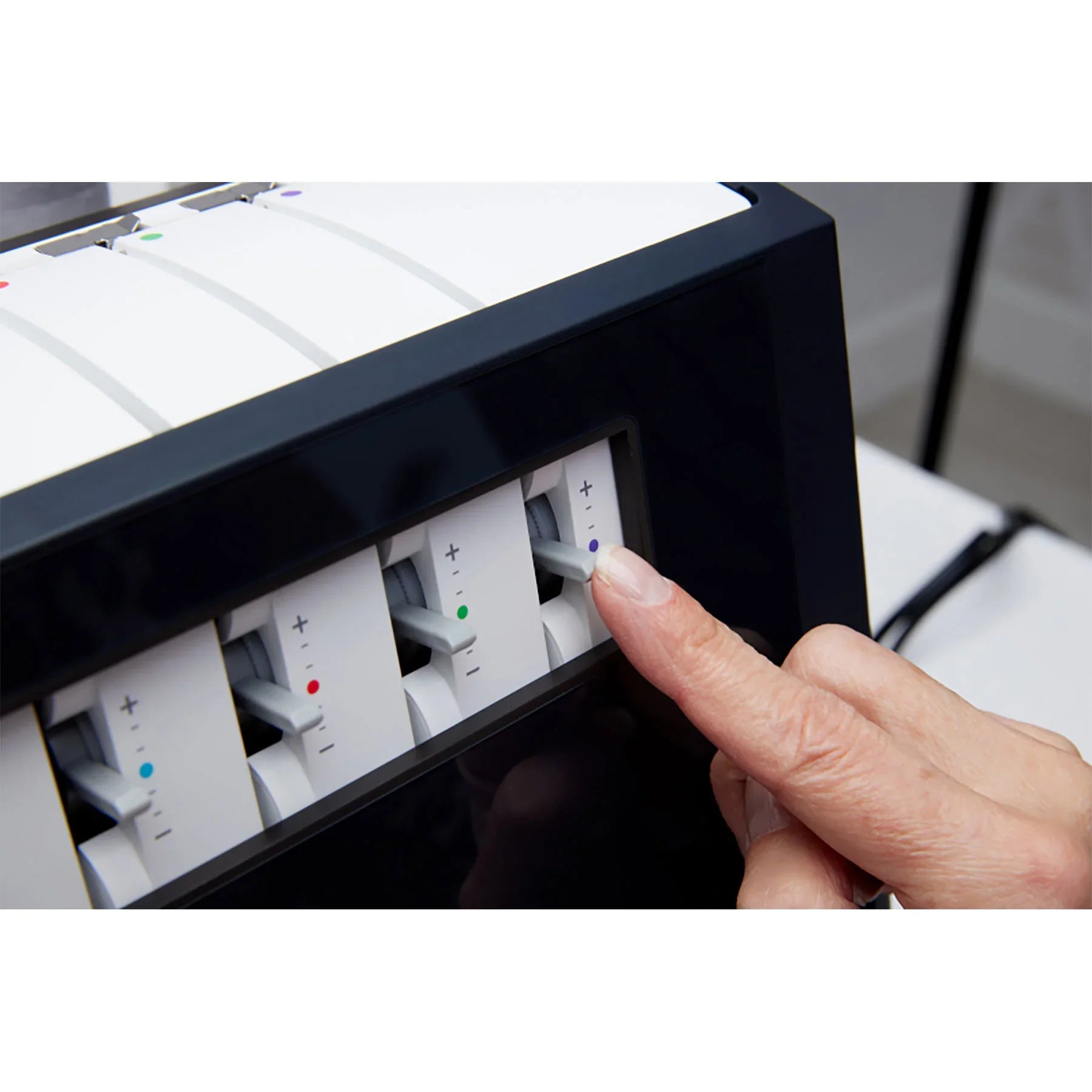 A Sample of PFAFF admire air 6000 Black Coverlock Machine.