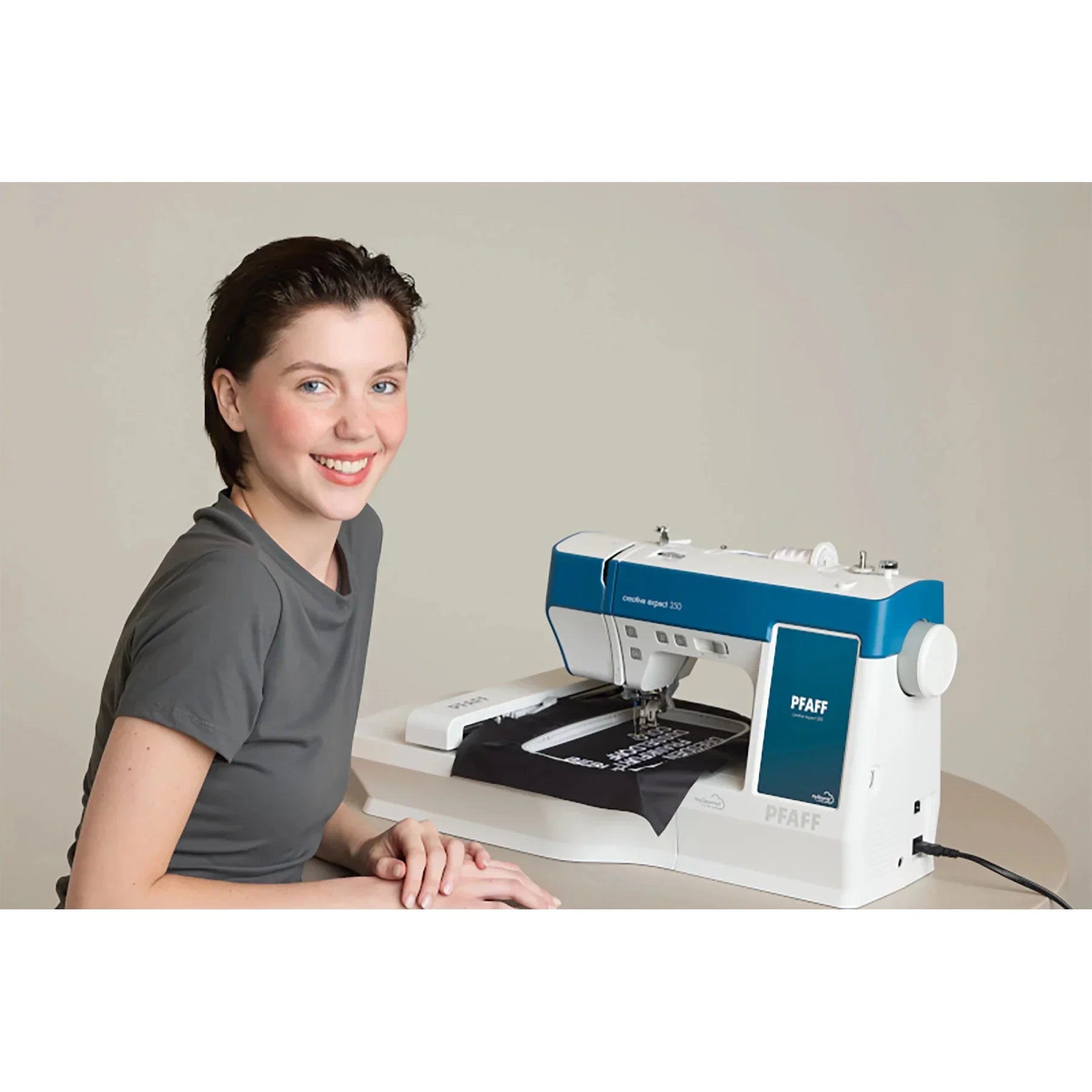 A sample PFAFF creative expect 350 Sewing & Embroidery Machine.