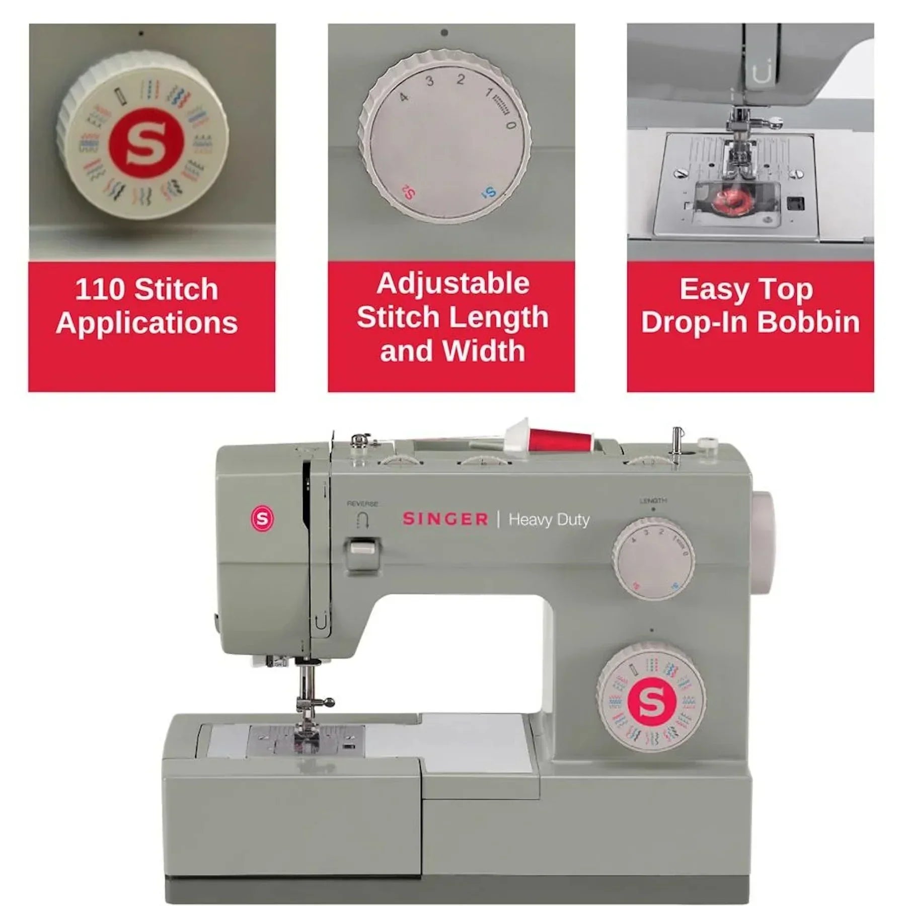 Máquina de coser SINGER® Heavy Duty 4452