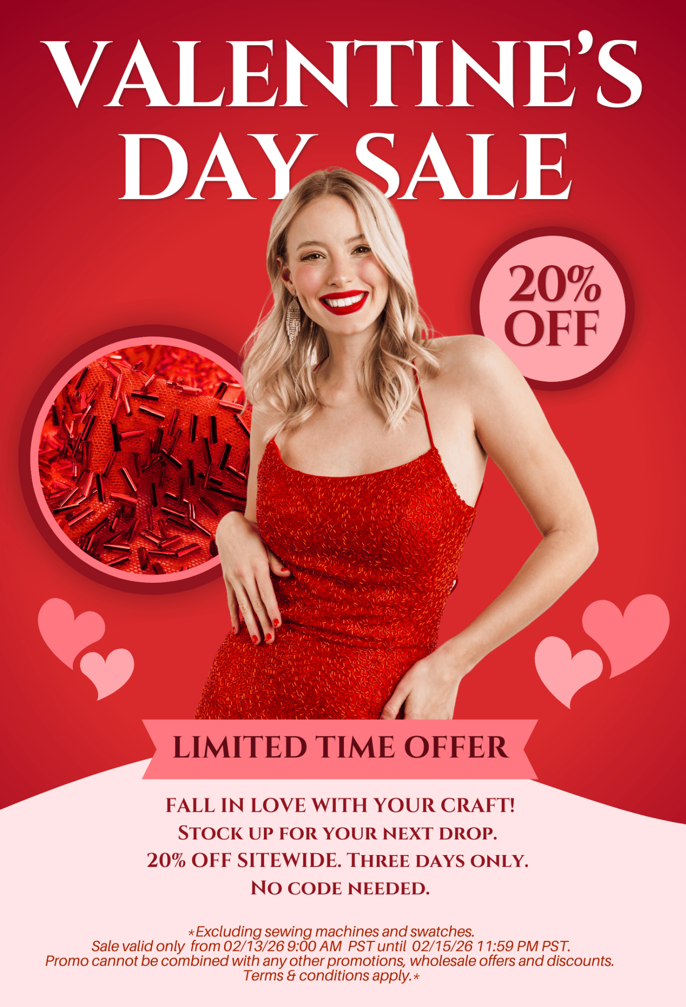 Valentines Day Sale Mobile Banner