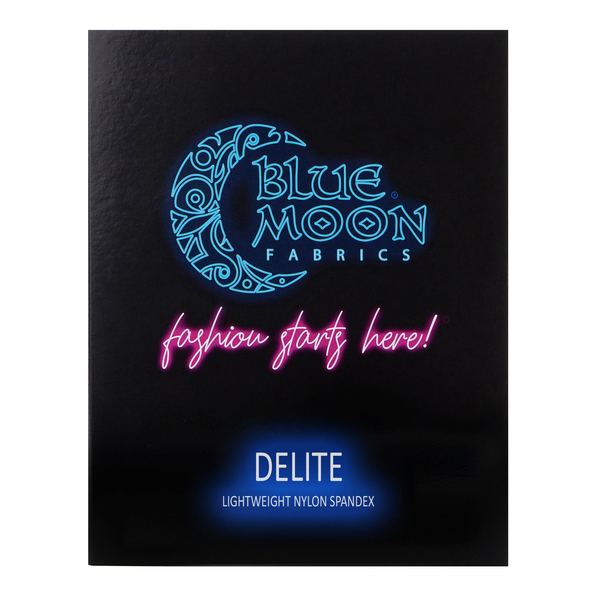 Front view of a Delite Lightweight Nylon Spandex Color Card.