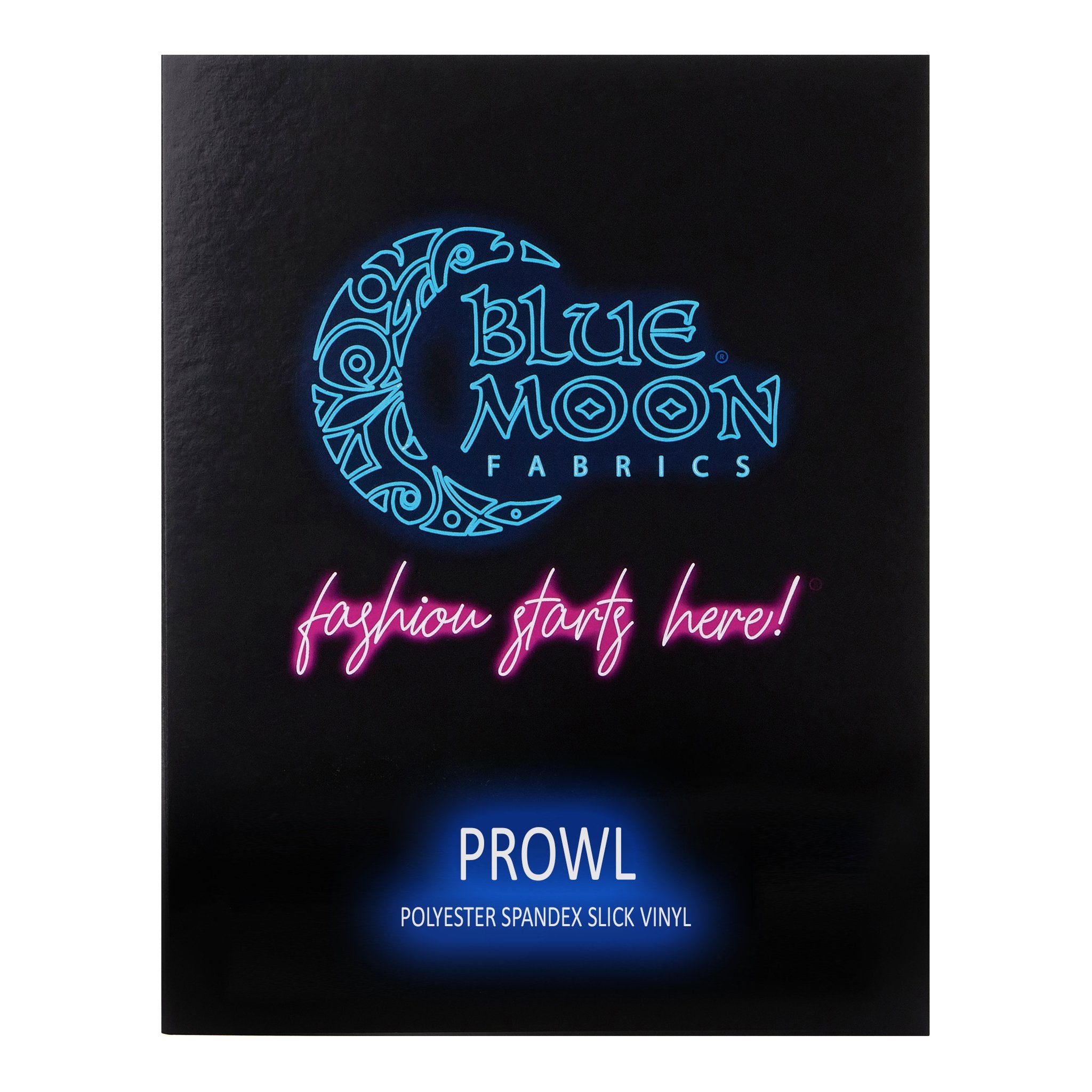 Front view of a Prowl Polyester Spandex Slick Vinyl Color Card.