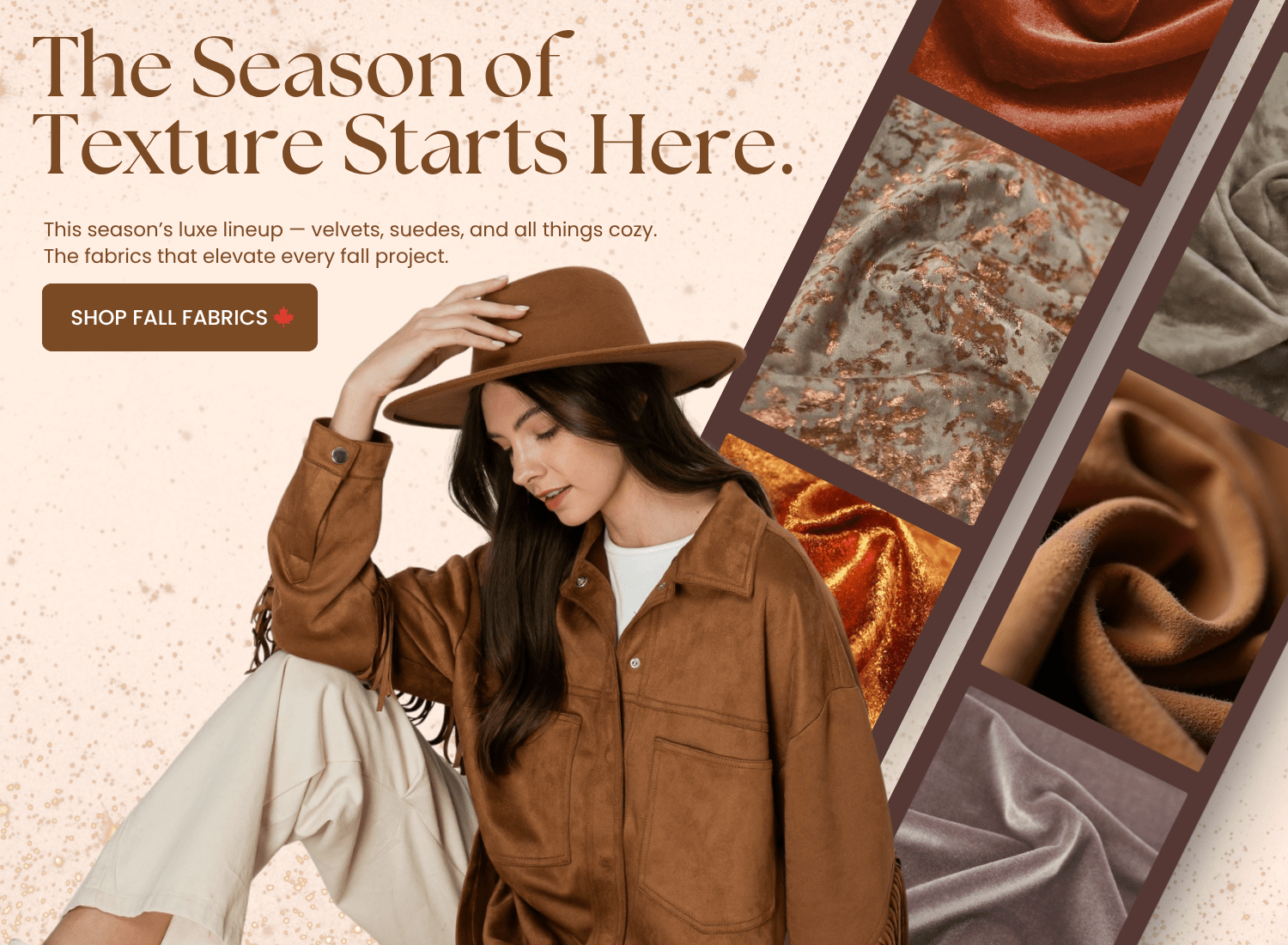 Texture Fabrics Promotional Mobile Banner