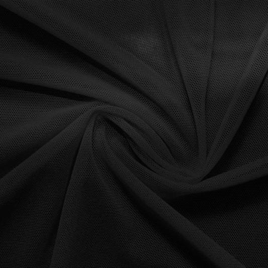 Mood Fabrics Black Stretch Polyester Power Mesh