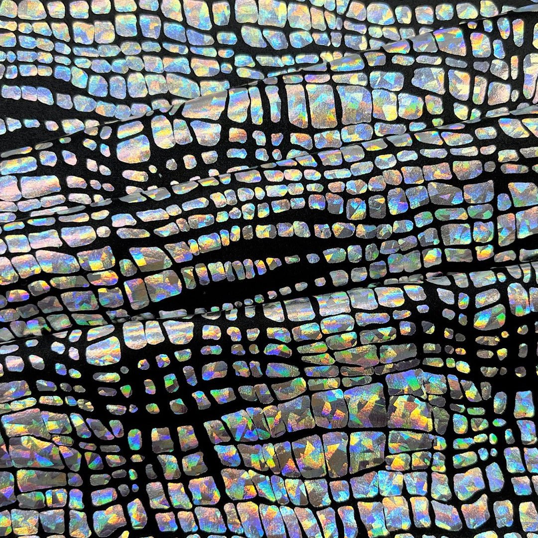 A sample of Disco Croc in the color silver white