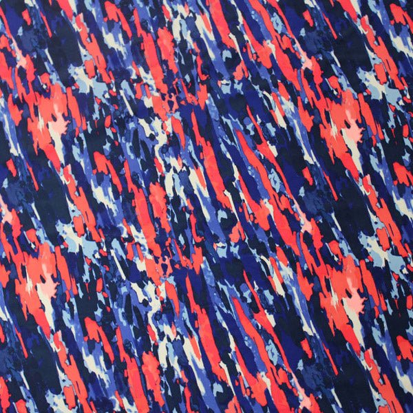 A flat sample of Paint Splatter Printed Spandex.