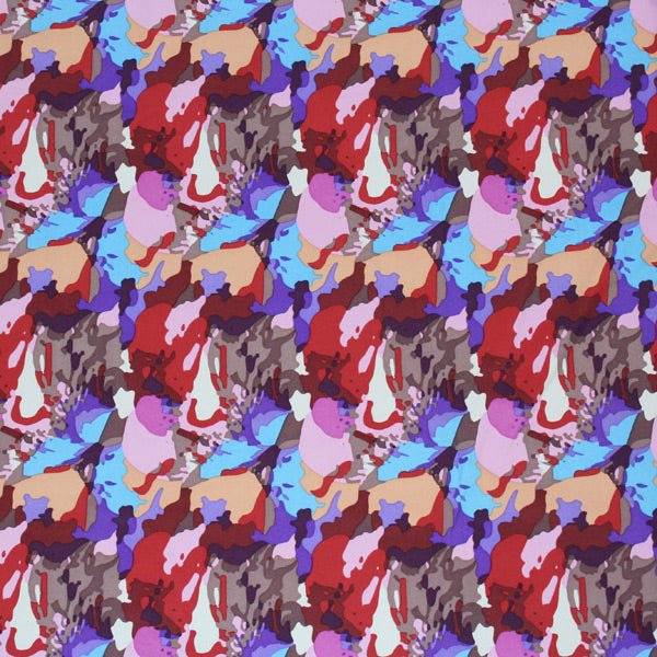 A flat sample of Pastel Rubber Camouflage Printed Spandex.