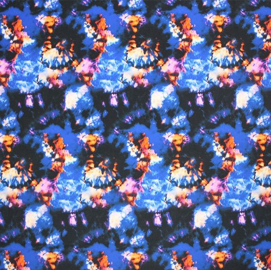 A flat sample of Abstract Mood Printed Spandex.