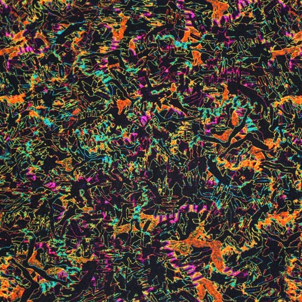 A flat sample of Brush Stroke Abstract Printed Spandex.