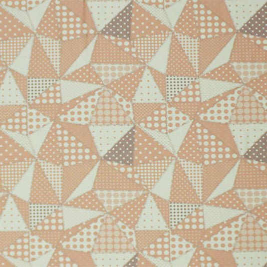 A flat sample of Swiss Dot Pyramids Printed Spandex.