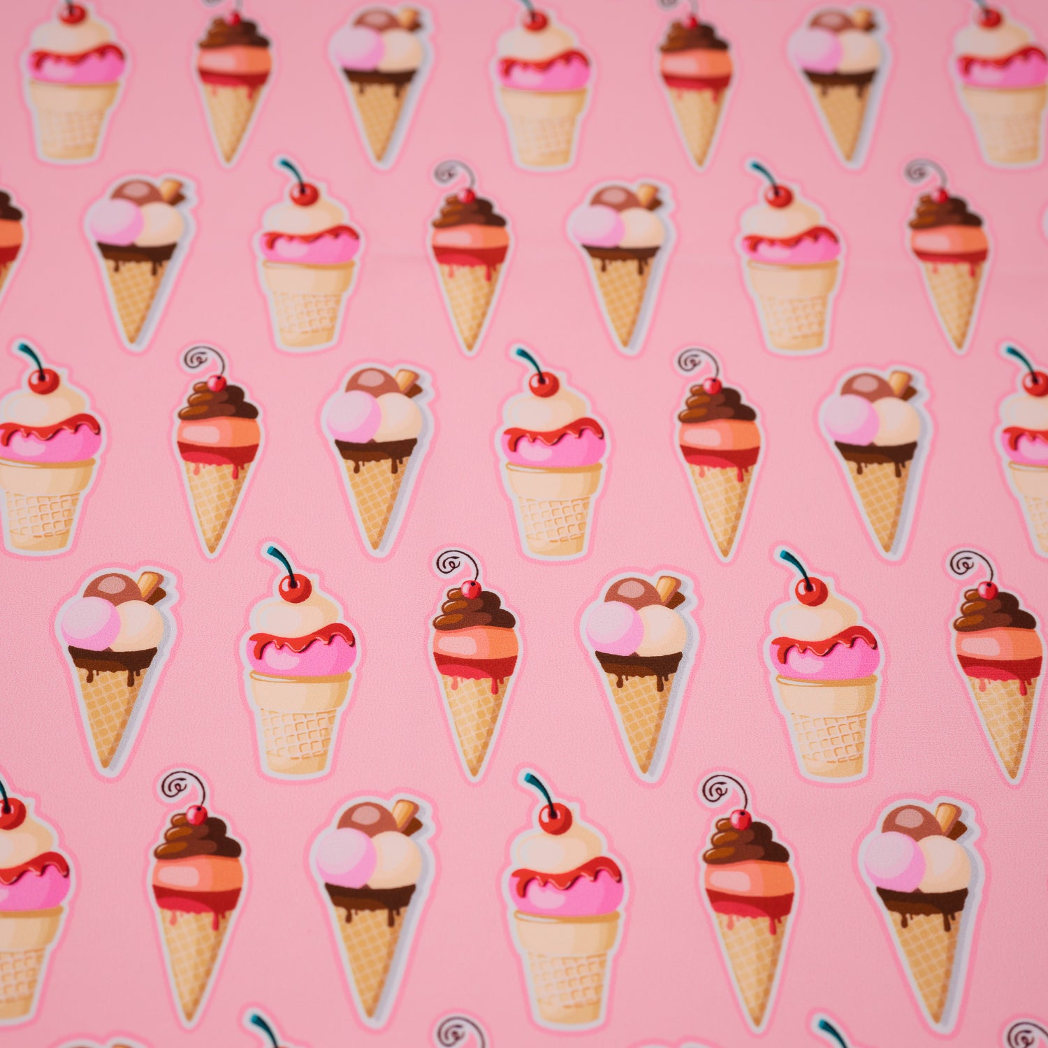 Detailed shot of Sundae Fun Day Printed Spandex.