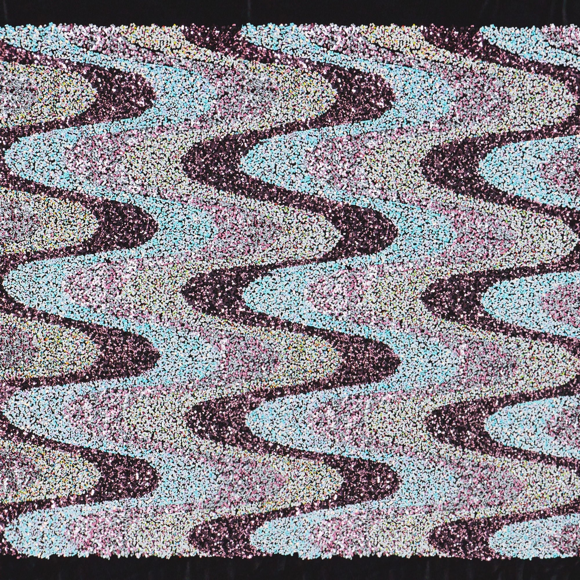 A flat Square sample of Swell Stretch Velvet Sequin