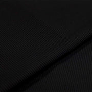 A sample of Wander Textured Nylon Spandex Fabric in Black.