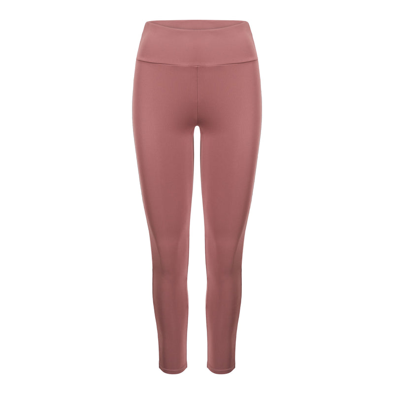 A sample leggings made of Allure Polyester Spandex with Wicking Fabric in color  mystic mauve.