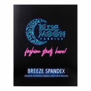 A sample color card for Breeze Spandex Brushed Polyester Spandex Jersey With Wicking, featuring all fabric color options in swatches.
