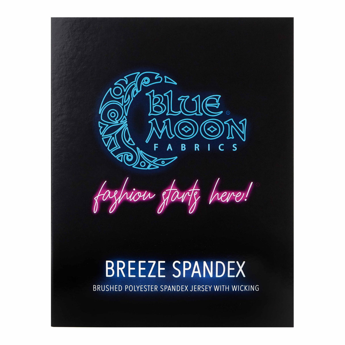 A sample color card for Breeze Spandex Brushed Polyester Spandex Jersey With Wicking, featuring all fabric color options in swatches.