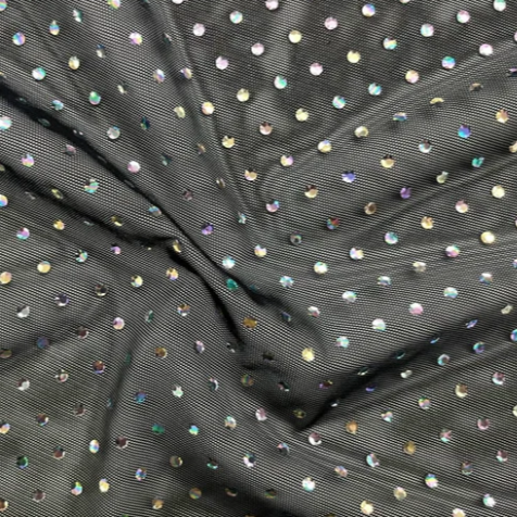 Bejeweled on Super Mesh Fabric | Blue Moon Fabrics