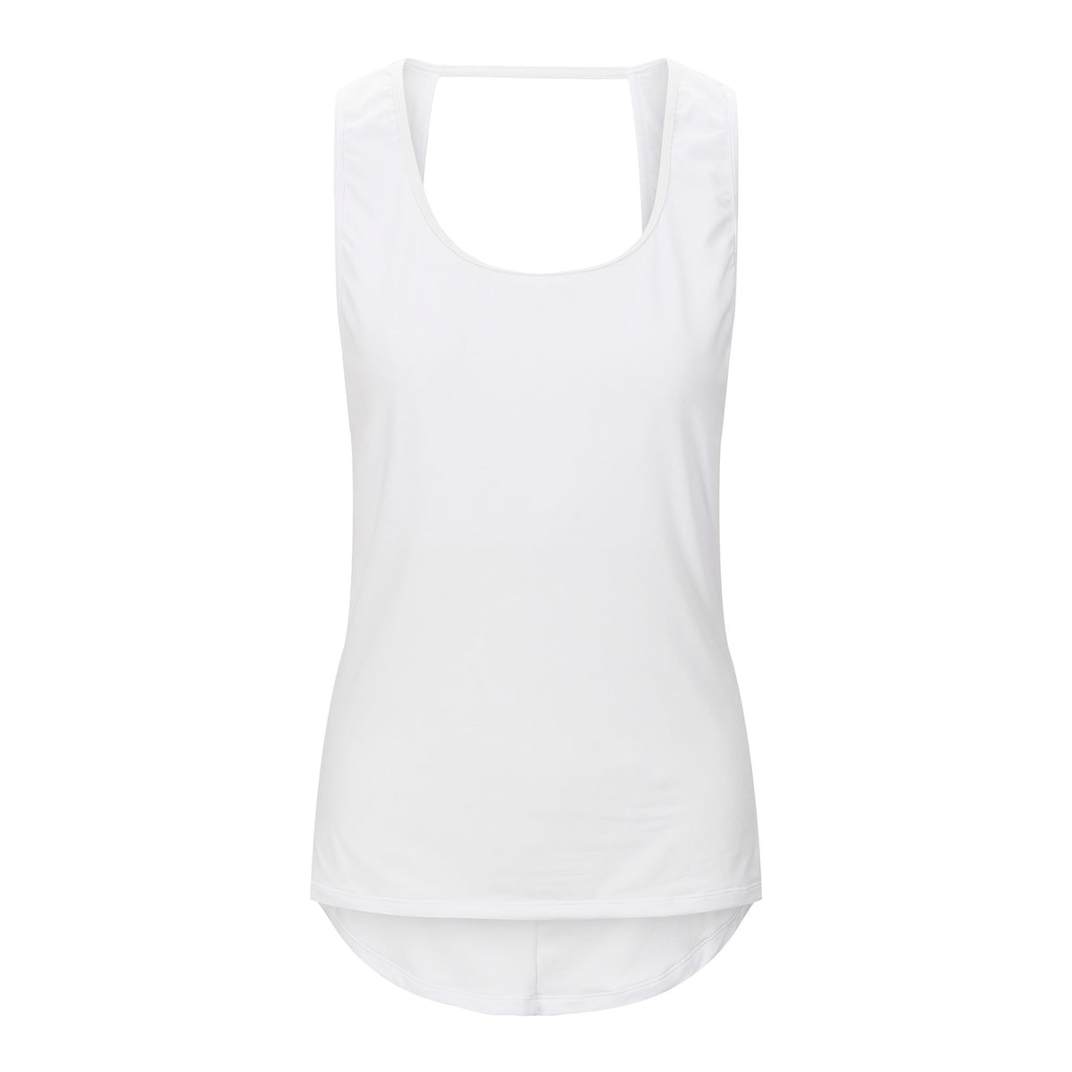 A sample top made of Breeze Spandex Jersey with Wicking Fabric in color white.