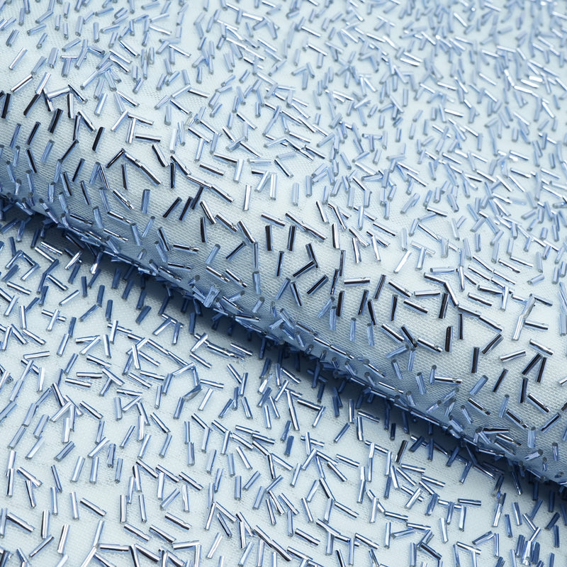 Dazzle Beaded Stretch Mesh  | Blue Moon Fabrics