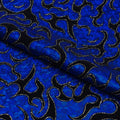 Flame Flocked Hologram Spandex Fabric | Blue Moon Fabrics