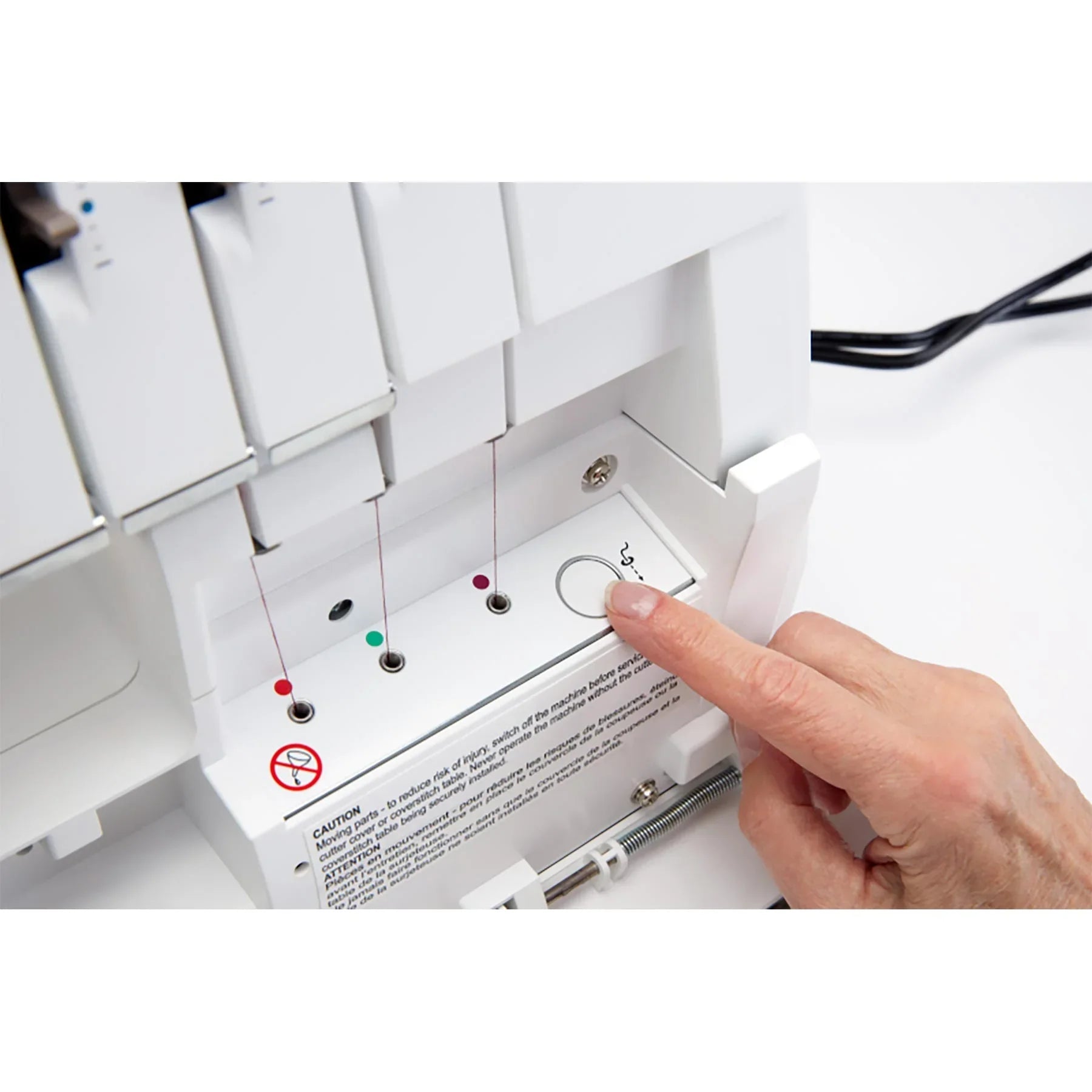 A Sample of HUSQVARNA VIKING AMBER Air S | 500 Coverlock Machine.