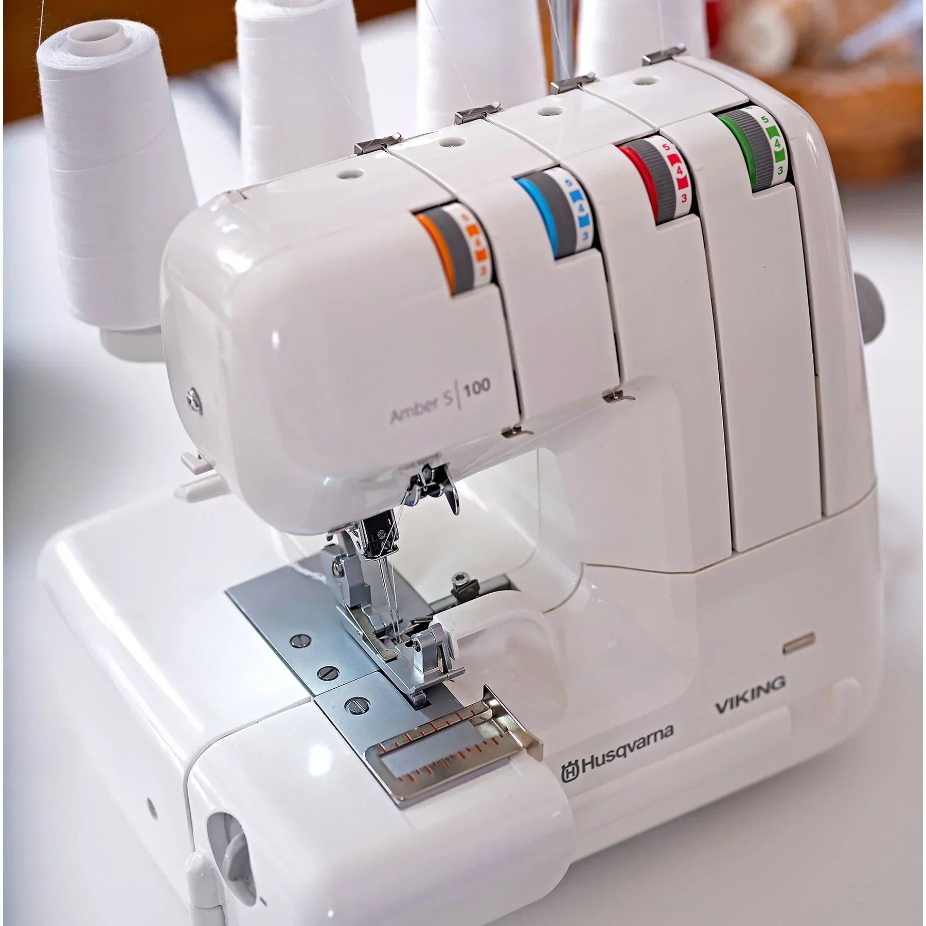 A sample of HUSQVARNA VIKING AMBER S | 100 Overlock Machine.