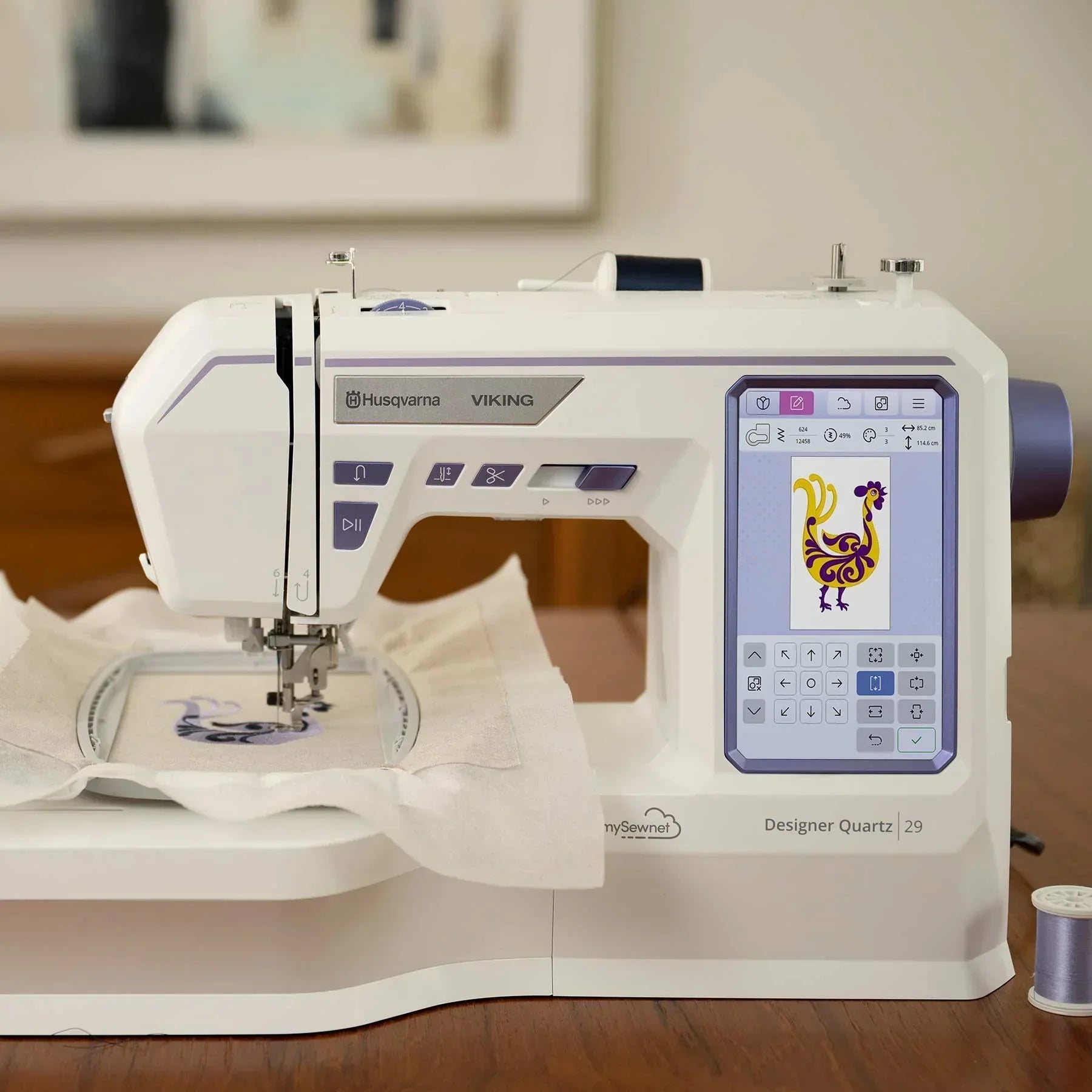 A sample of HUSQVARNA VIKING DESIGNER QUARTZ 29 Sewing & Embroidery Machine.