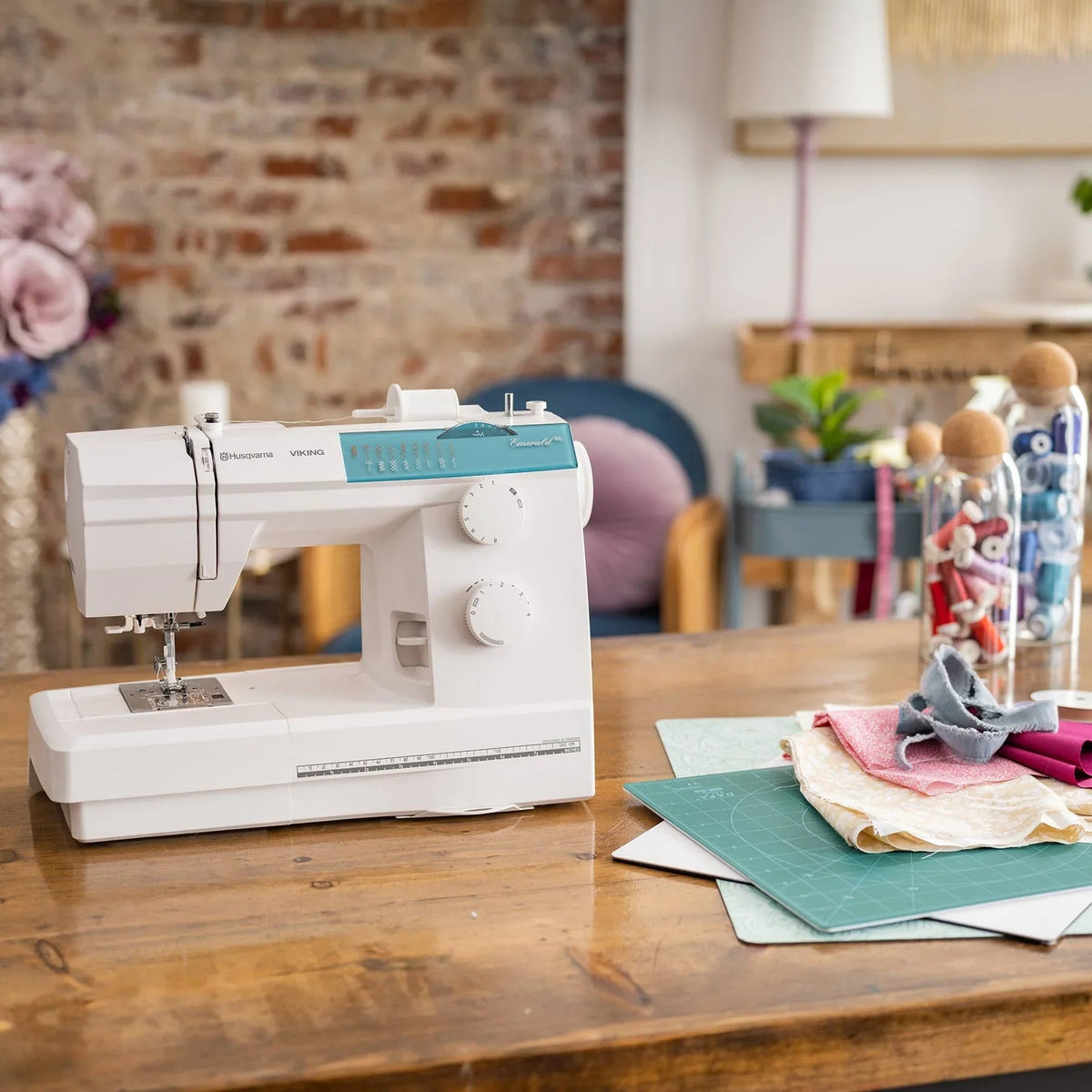 A sample of HUSQVARNA VIKING EMERALD 116 Sewing Machine.