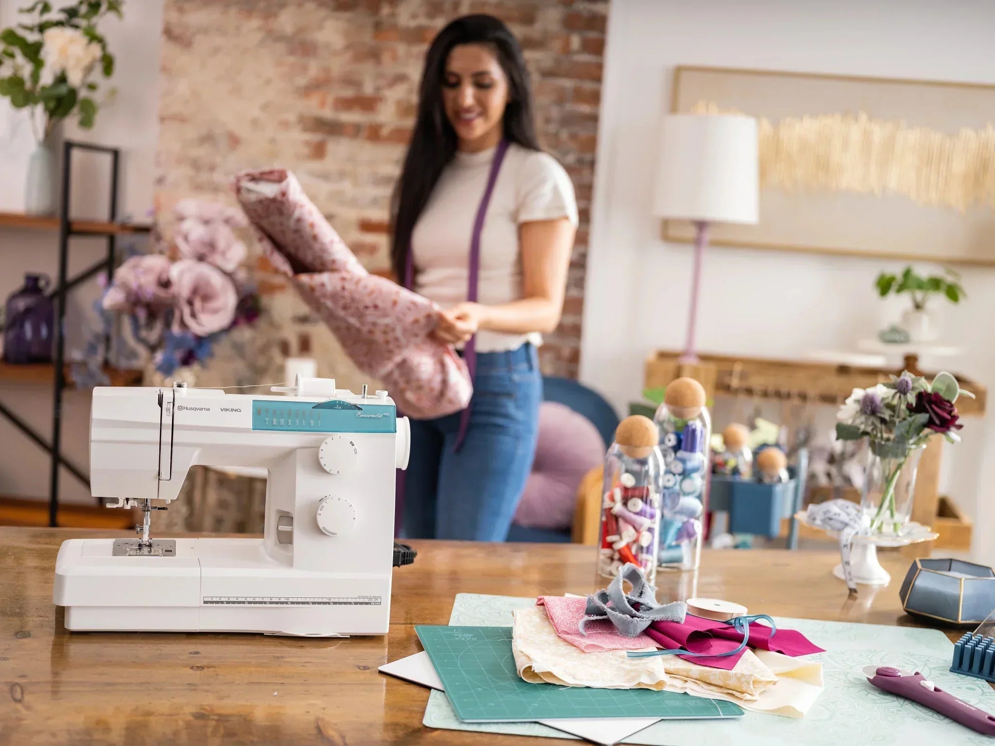 A sample of HUSQVARNA VIKING EMERALD 116 Sewing Machine.