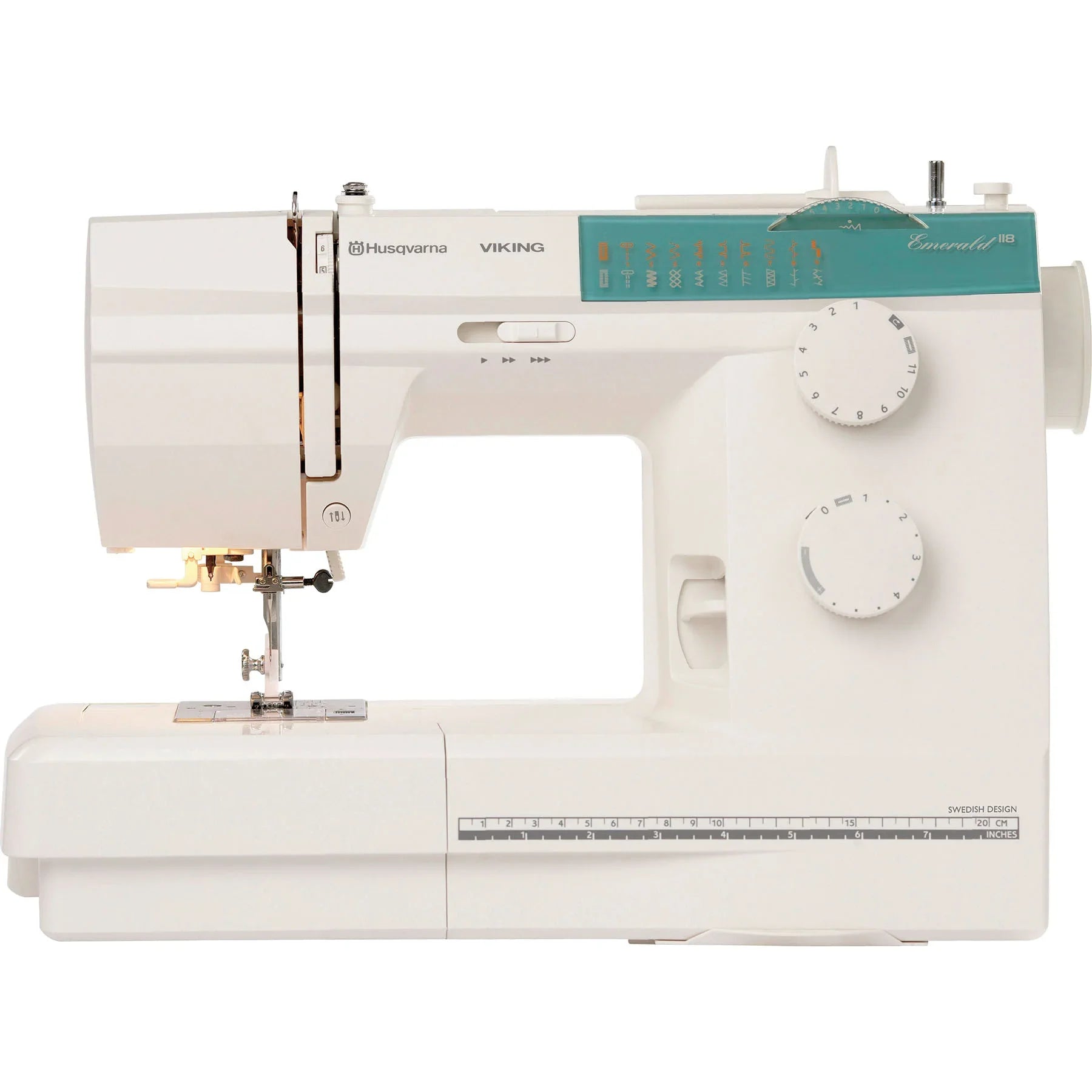 A sample of HUSQVARNA VIKING EMERALD 118 Sewing Machine.