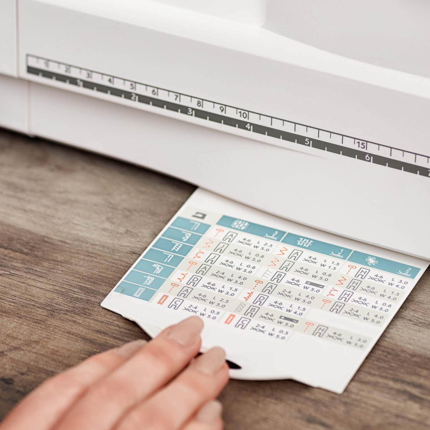 Threading guide of HUSQVARNA VIKING EMERALD 118 Sewing Machine.