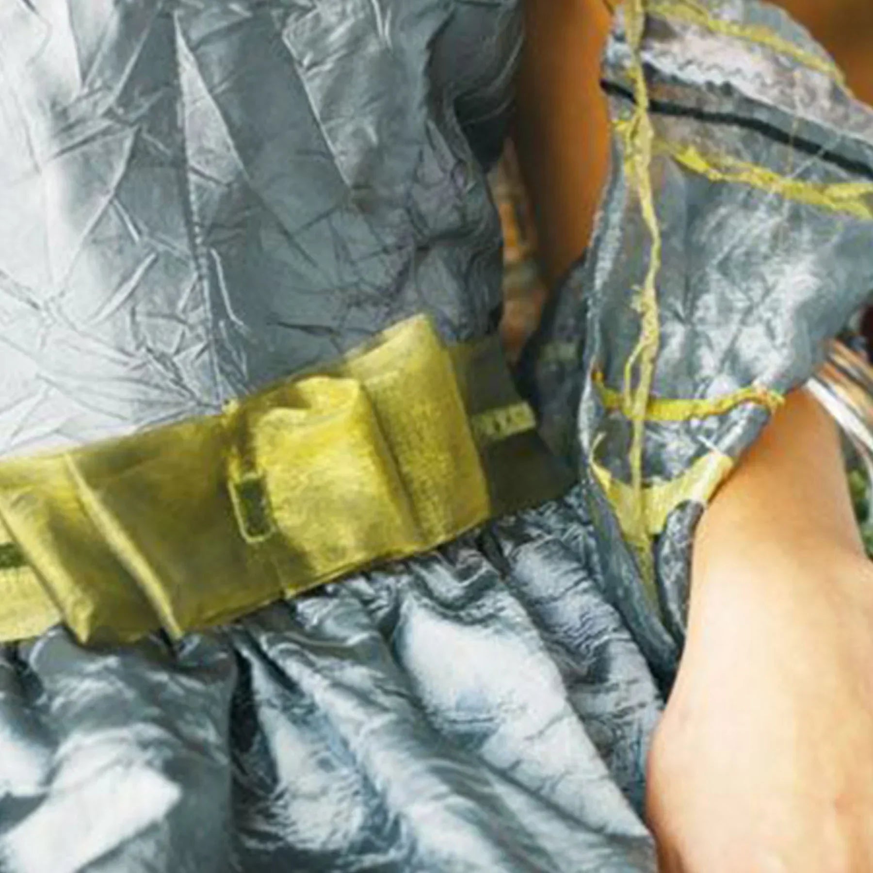 A sample fabric by HUSQVARNA VIKING EMERALD 118 Sewing Machine.