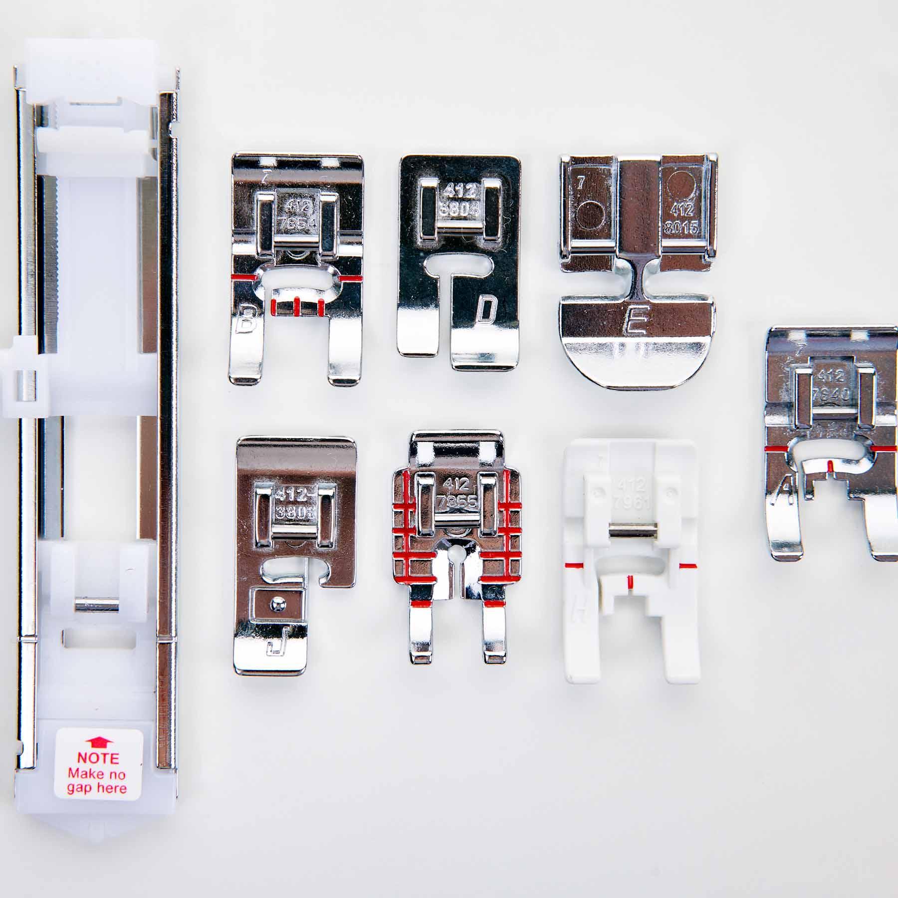 Set of sewing machine feet for HUSQVARNA VIKING ONYX 25 Sewing machine.