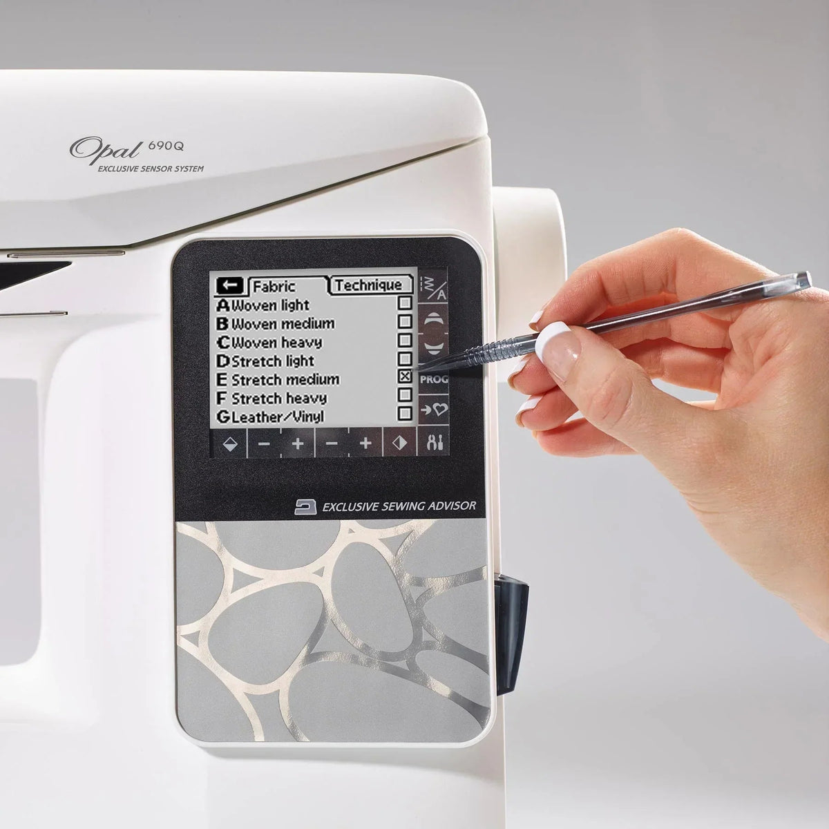 A sample of HUSQVARNA VIKING OPAL 690Q Sewing Machine.