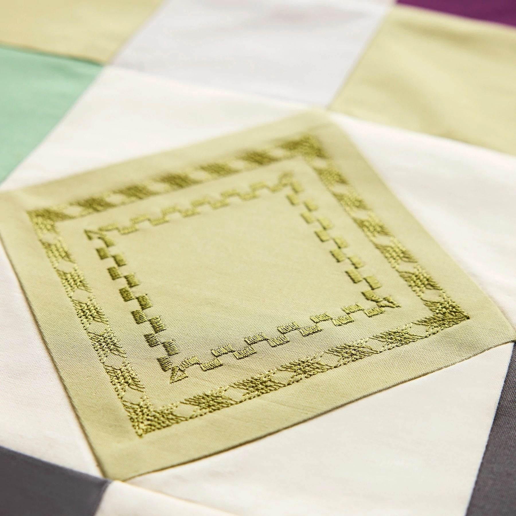 A sample work of HUSQVARNA® VIKING® TOPAZ™ 55Q Sewing Machine.