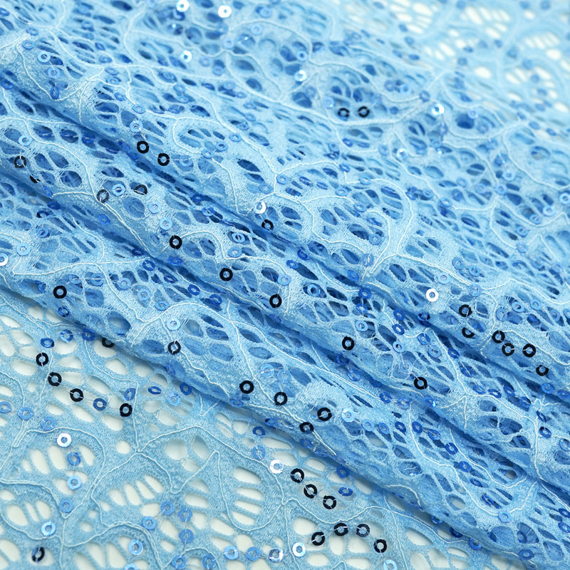 Isabelle Stretch Lace Sequin Fabric | Blue Moon Fabrics