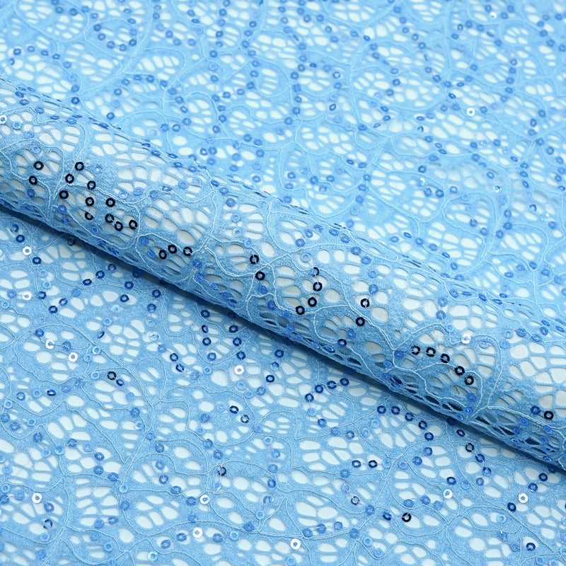 Isabelle Stretch Lace Sequin Fabric | Blue Moon Fabrics