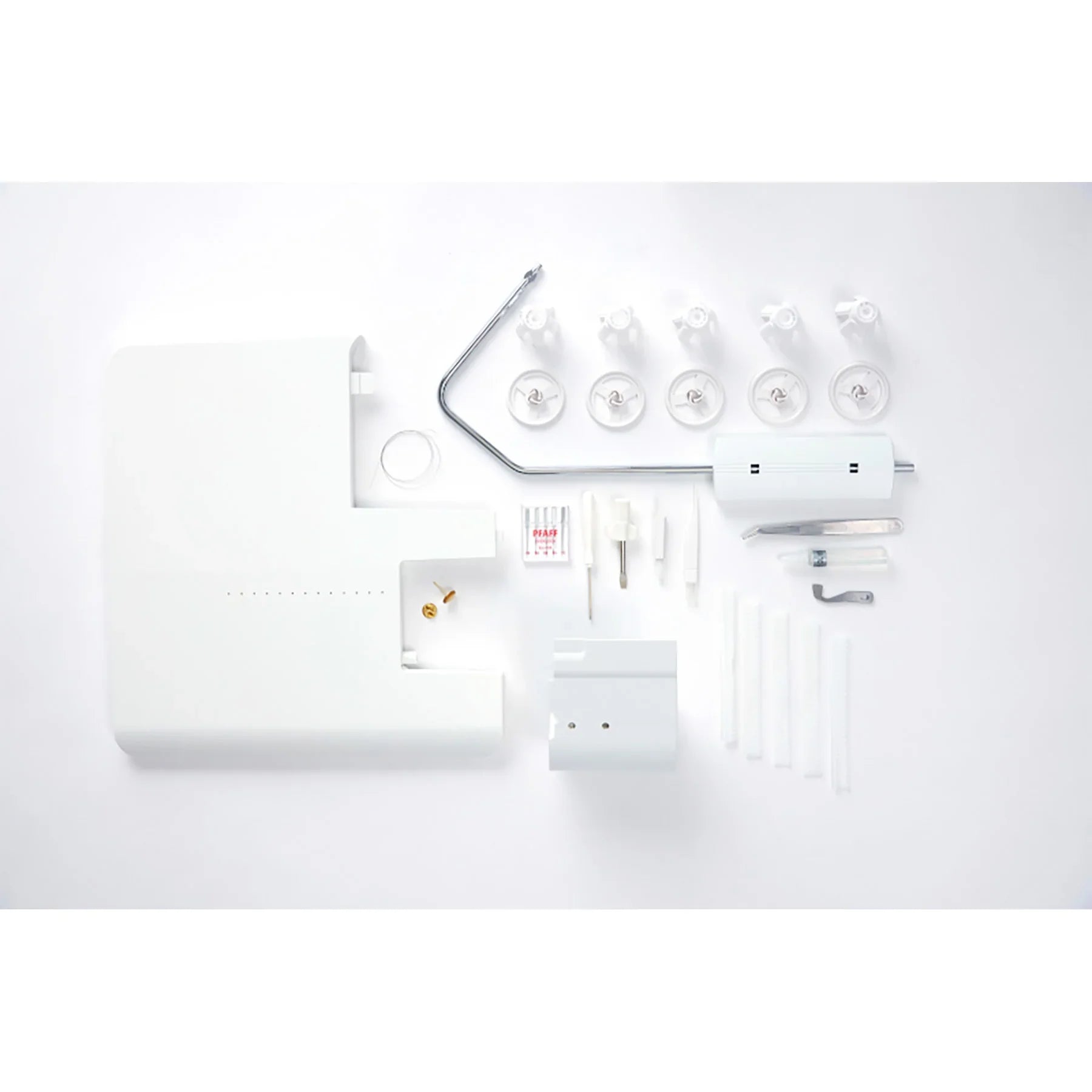 Accessories included in PFAFF admire air 6000 Black Coverlock Machine.