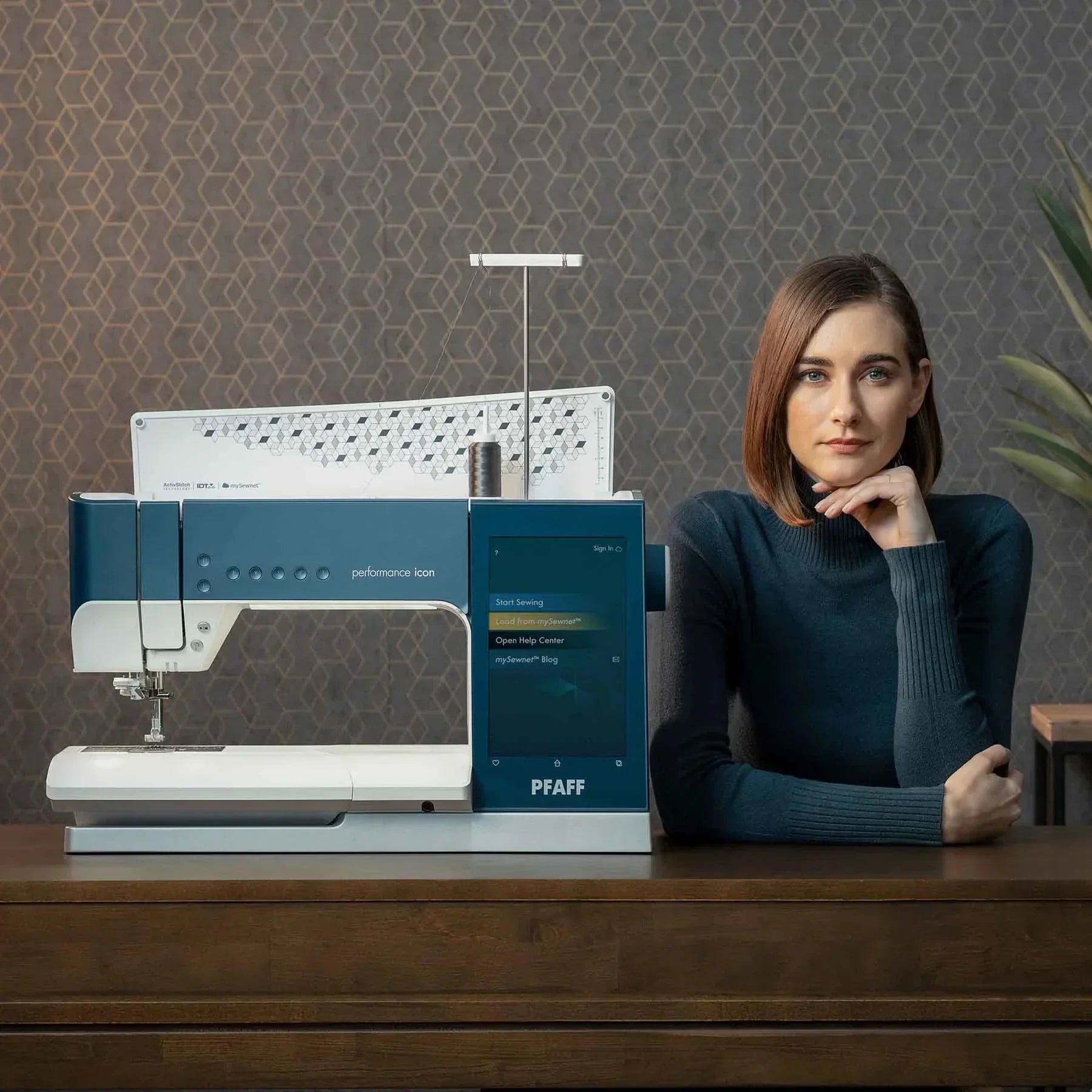 A sample of PFAFF performance icon Sewing Machine.