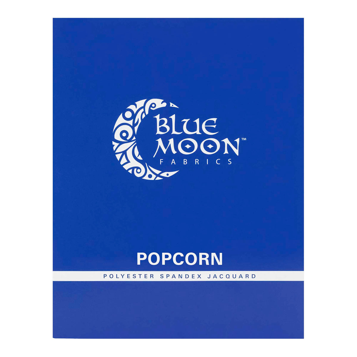 A sample color card for Popcorn Polyester Spandex Jacquard, featuring all fabric color options in swatches.