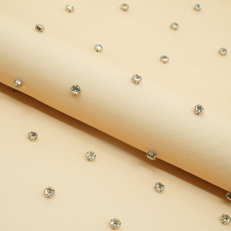 Stellar Rhinestone Stretch Mesh Fabric | Blue Moon Fabrics