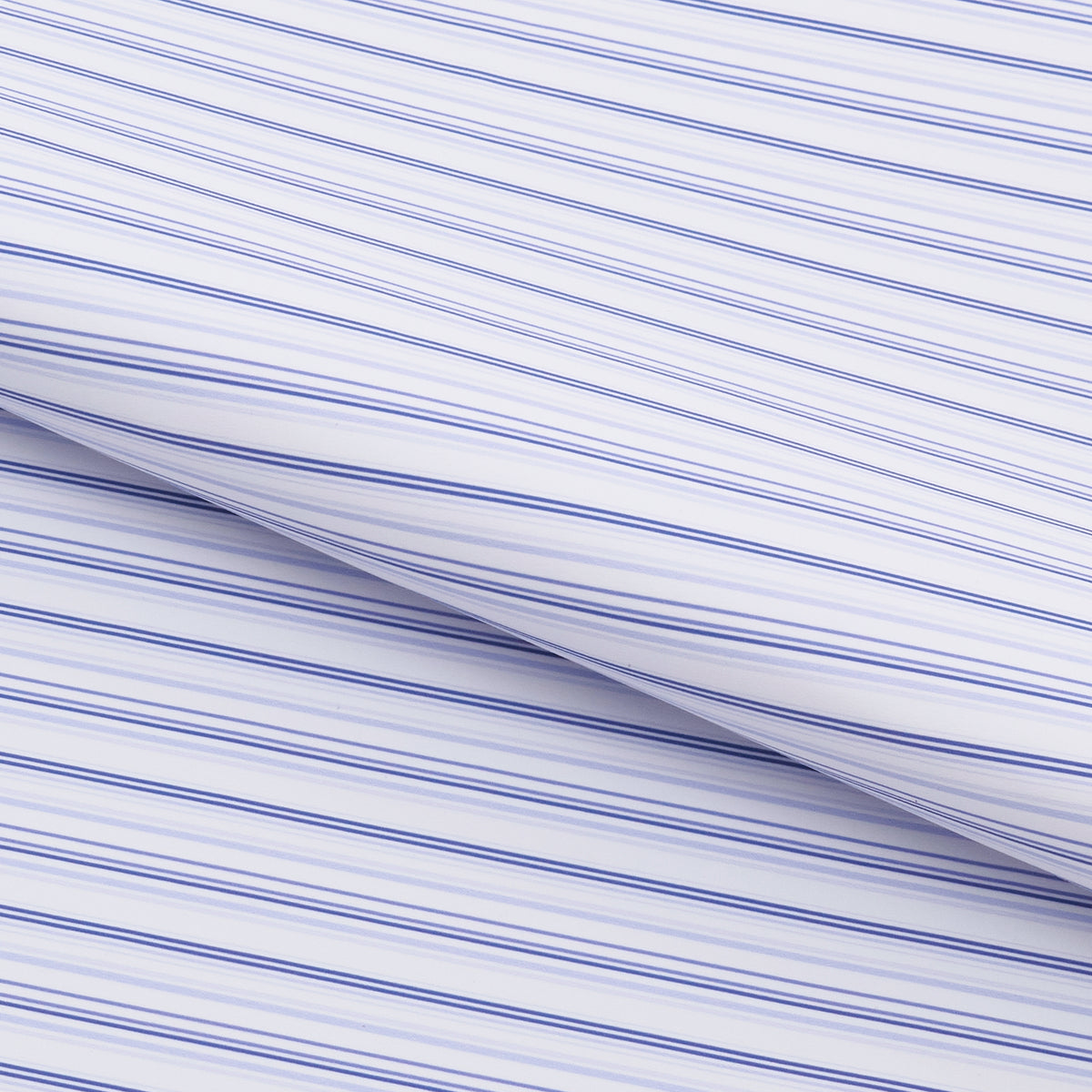 A piece of Diverse Shade of Stripes Printed On Recycled Spandex Fabric in color white/lavender.