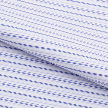 A piece of Diverse Shade of Stripes Printed On Recycled Spandex Fabric in color white/lavender.