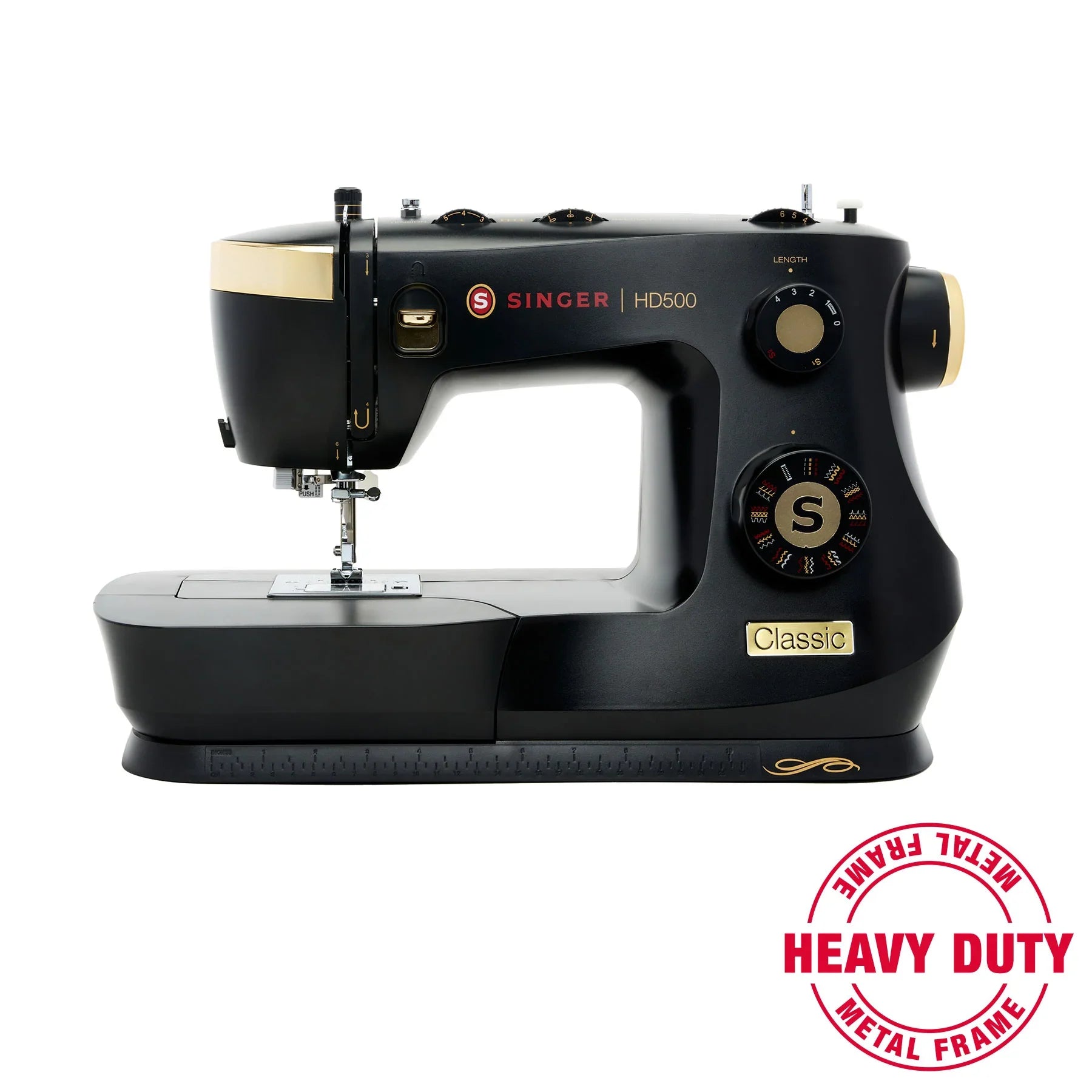 A sample of the Singer HD500 Classic Black Sewing Machine.