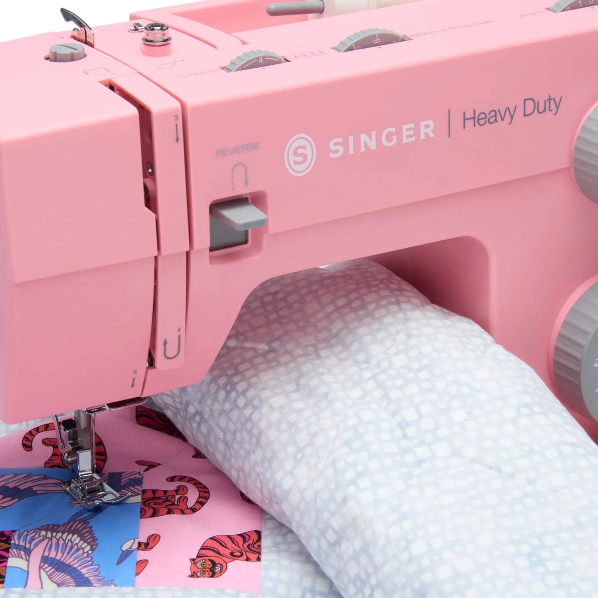 A sample of SINGER® Heavy Duty 4411 Pink Sewing Machine.