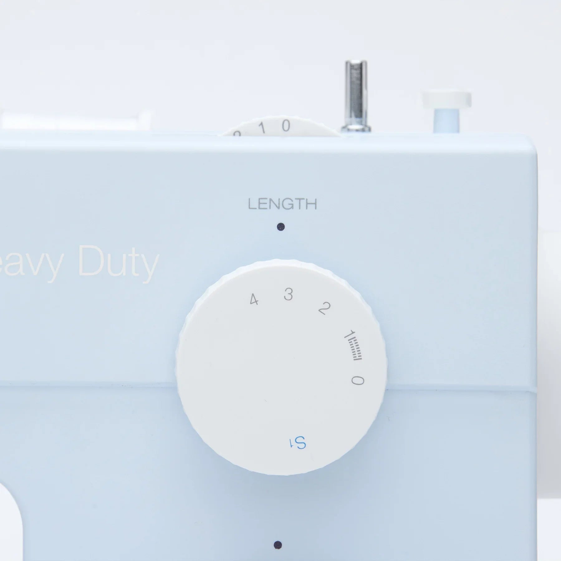 A sample of SINGER Heavy Duty 4423 Meltwater Blue Sewing Machine.