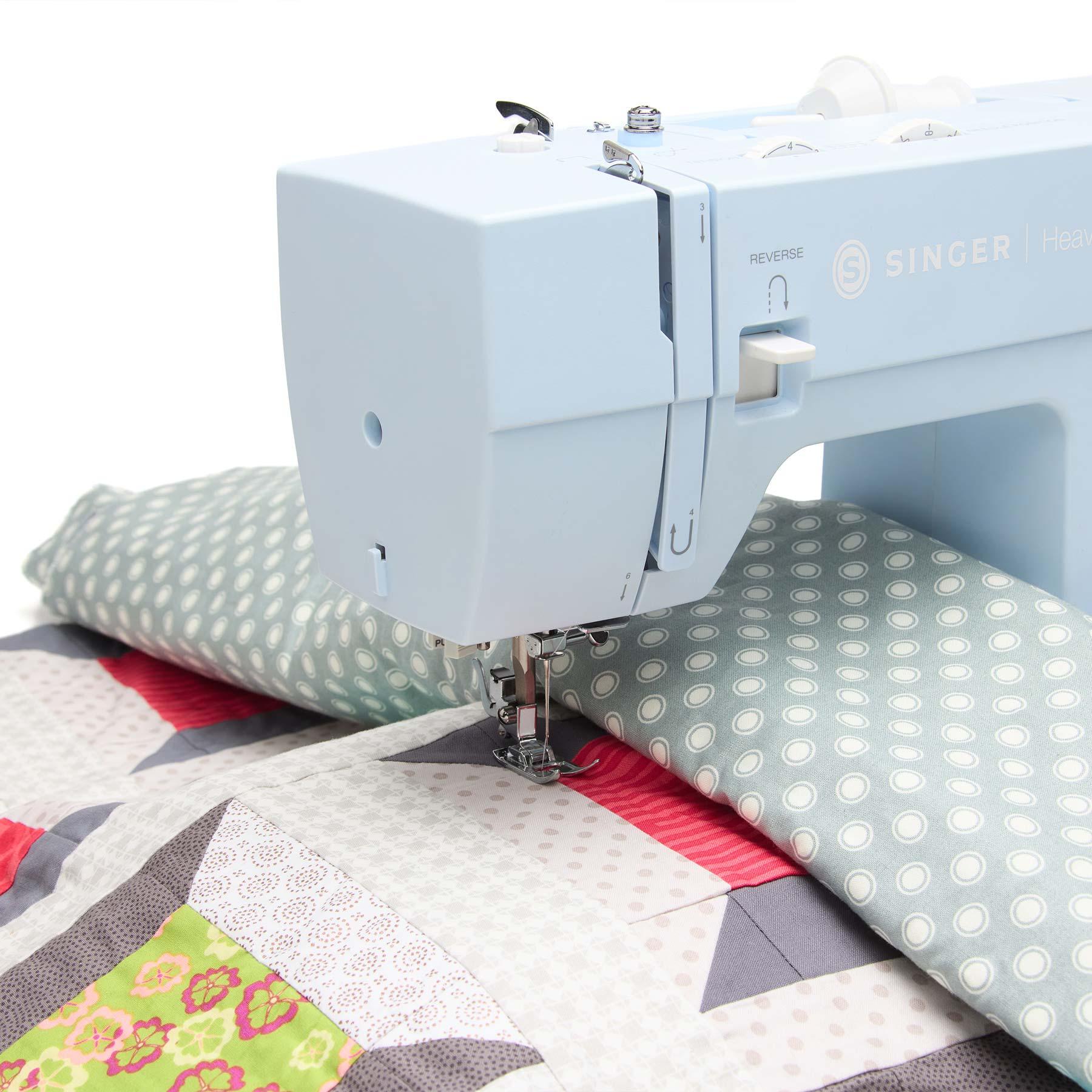 A sample of SINGER Heavy Duty 4423 Meltwater Blue Sewing Machine.