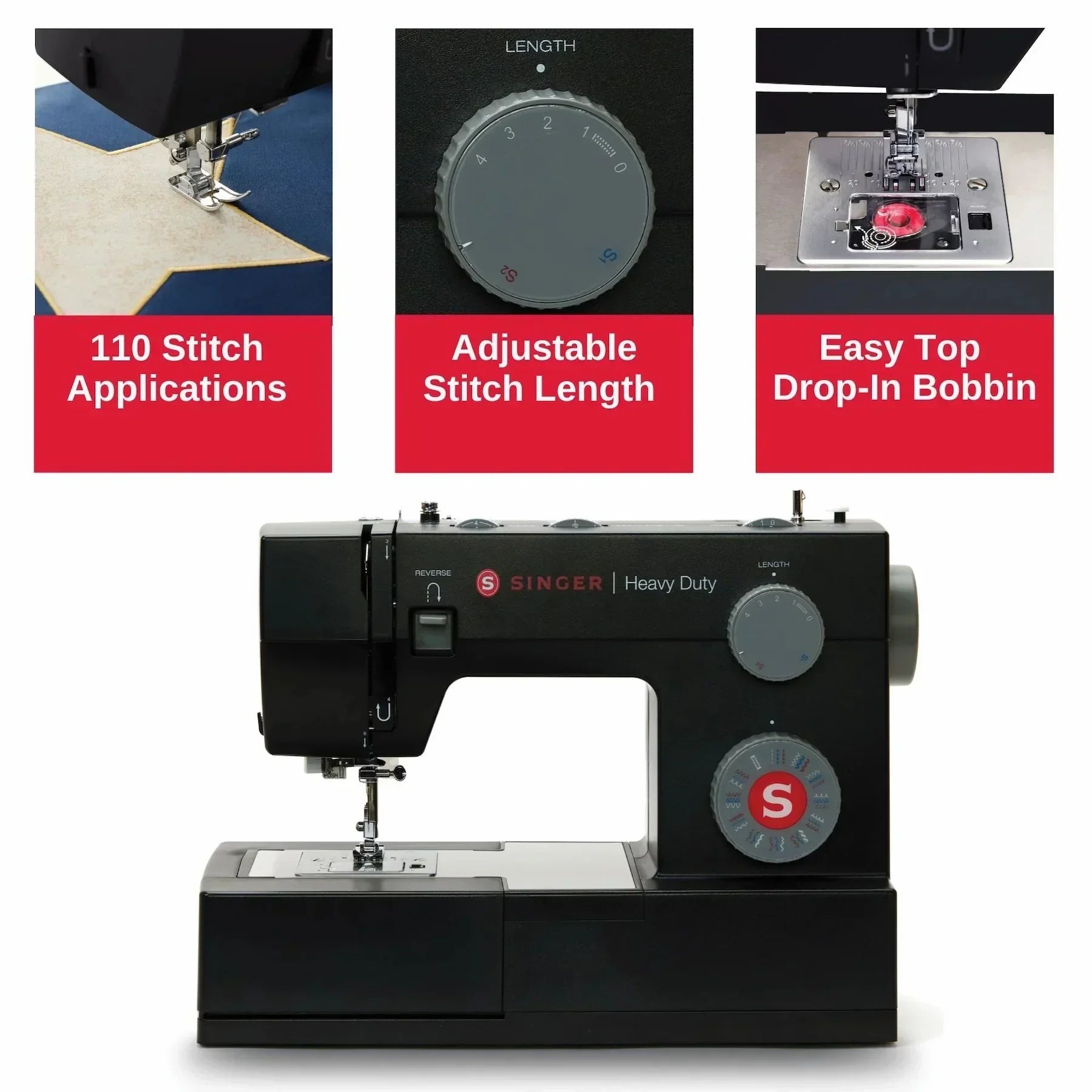 Applications of the Singer Heavy Duty 4432 Black Sewing Machine.