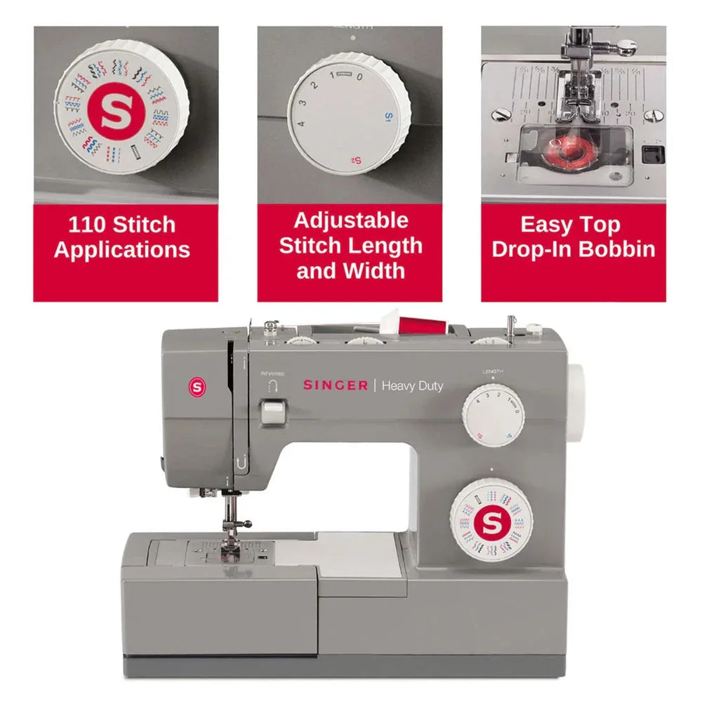 Features of the SINGER Heavy Duty 4432 Sewing Machine.